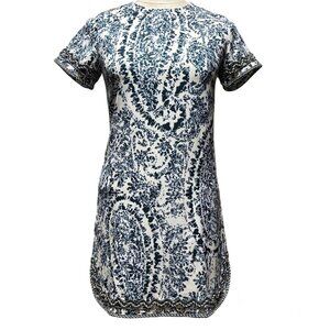 Robert Graham‎ Luana Beaded Printed Aline Tunic Dress